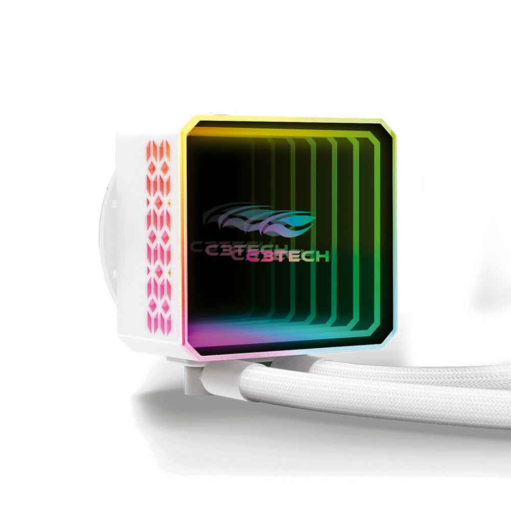 Imagem de WATER COOLER C3TECH 240MM FC-W240WHRGB BRANCO