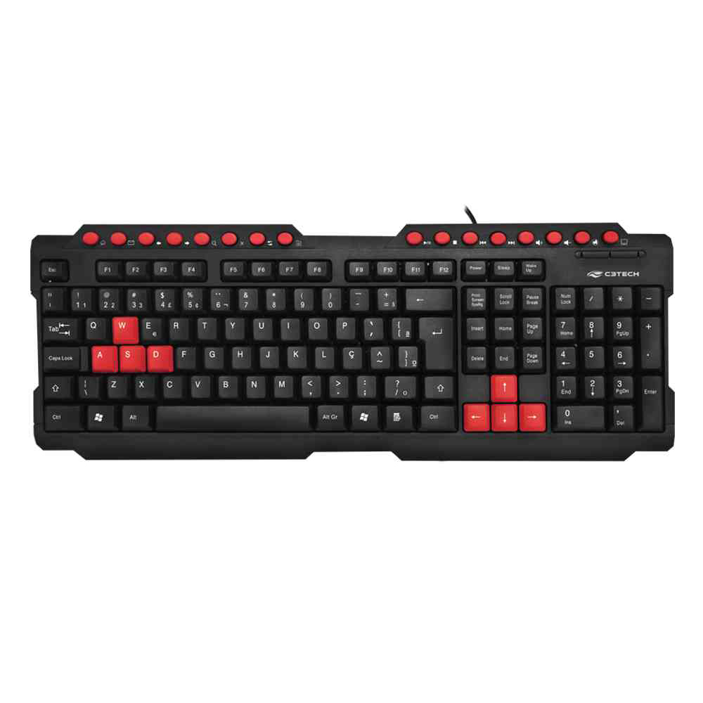 Imagem de KIT MOUSE E TECLADO C3TECH GAMER GK-20BK USB