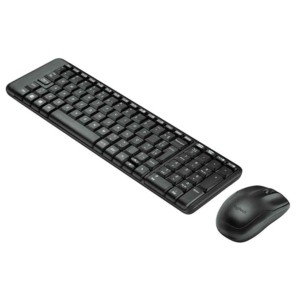 Imagem de KIT MOUSE E TECLADO LOGITECH MK220 SEM FIO PTO