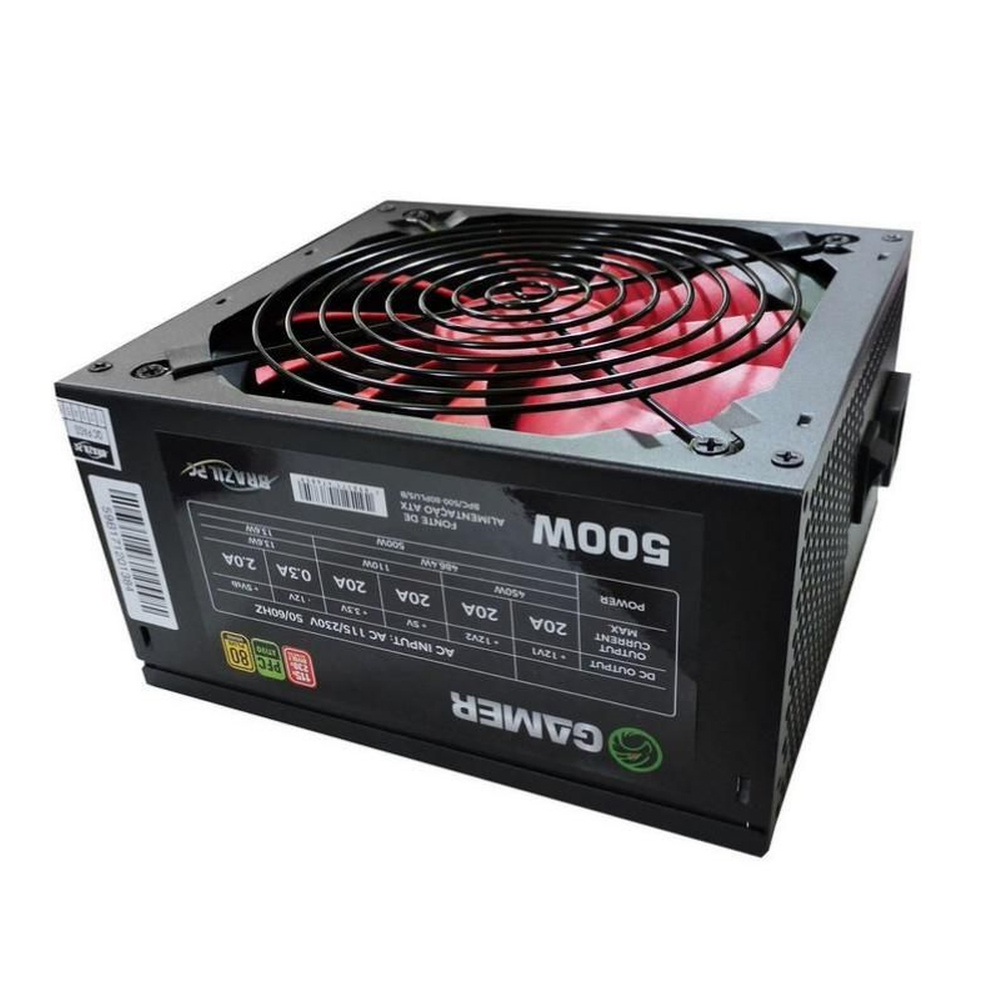 Imagem de FONTE DE ALIMENTACAO BRAZILPC 500W 80PLUS BRONZE BPC/500-80PLUS/B